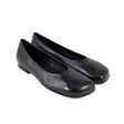 Ilary Squared Flats — Black Leather side view | Michele Lopriore