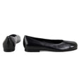Ilary Squared Flats — Black Leather back view | Michele Lopriore