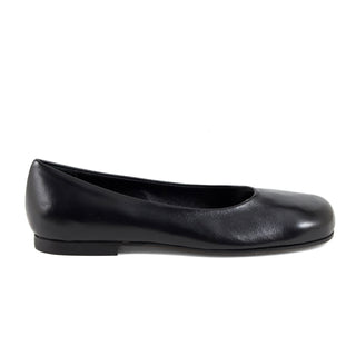 Ilary Squared Flats — Black Leather | Made in Italy · Michele Lopriore