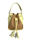 Bucket Bag — Raffia Nappa Cuoio top view | Michele Lopriore