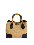 Raffia / Nappa Black