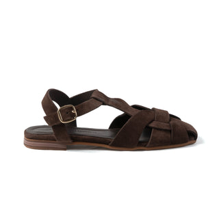 Toscana T Strap Sandals — Bitter Suede | Made in Italy · Michele Lopriore