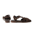 Toscana T Strap Sandals — Bitter Suede side view | Michele Lopriore