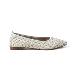 Lila Pointy Flats — Marshmallow White | Made in Italy · Michele Lopriore