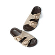 Puglia Sandals — Sand Suede back view | Michele Lopriore