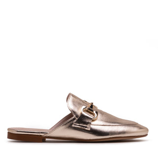 Lulu Mules — Platinum Laminated Leather | Michele Lopriore