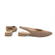 Clarissa Slingback Flats — Mauve Nude Suede back view | Michele Lopriore