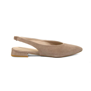 Clarissa Slingback Flats — Mauve Nude Suede | Made in Italy · Michele Lopriore