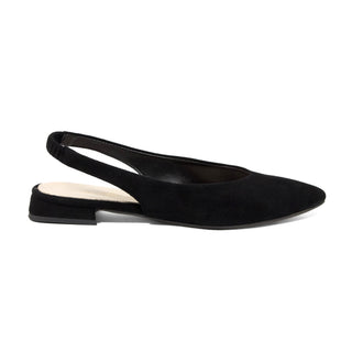 Clarissa Slingback Flats — Black Suede | Michele Lopriore