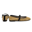 Tania Maryjanes — Raffia Black Leather back view | Michele Lopriore