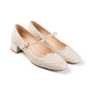 Theresa Mary Jane — Milk Leather back view | Michele Lopriore
