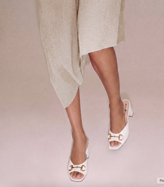 Felicia Mules — White Leather | Made in Italy · Michele Lopriore