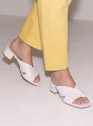 Magenta Sandals — White Leather | Made in Italy · Michele Lopriore