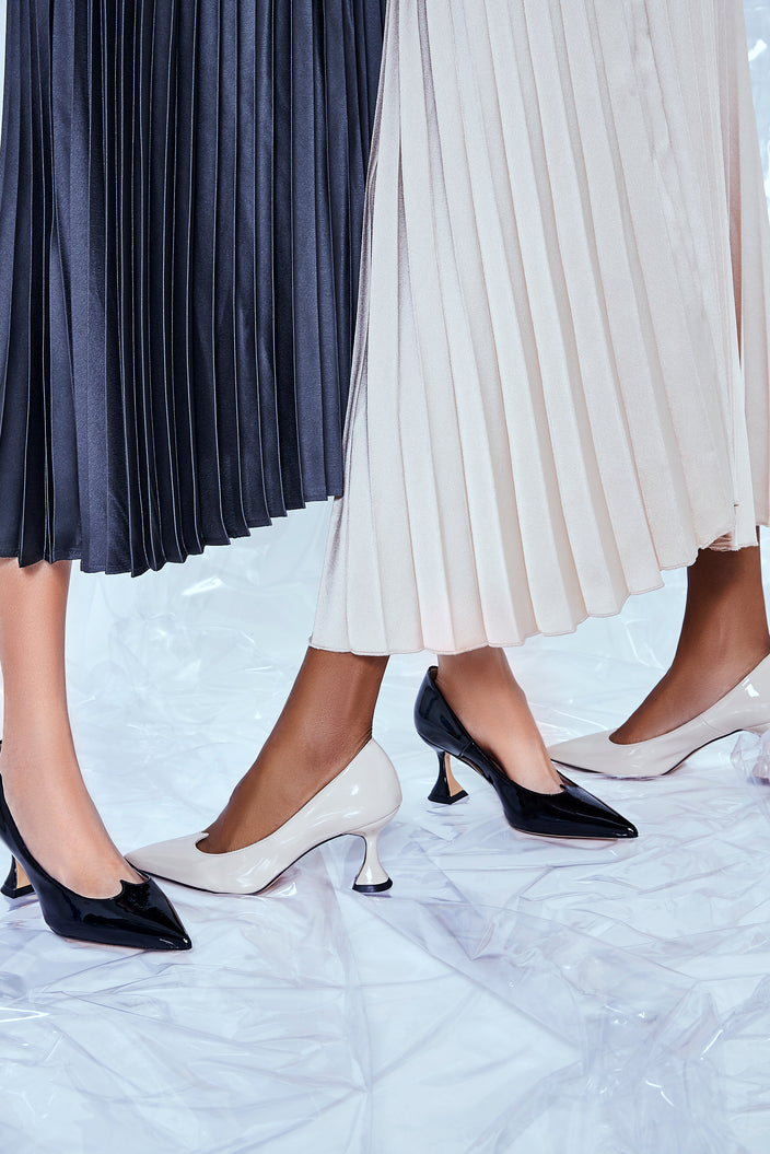 black patent leather