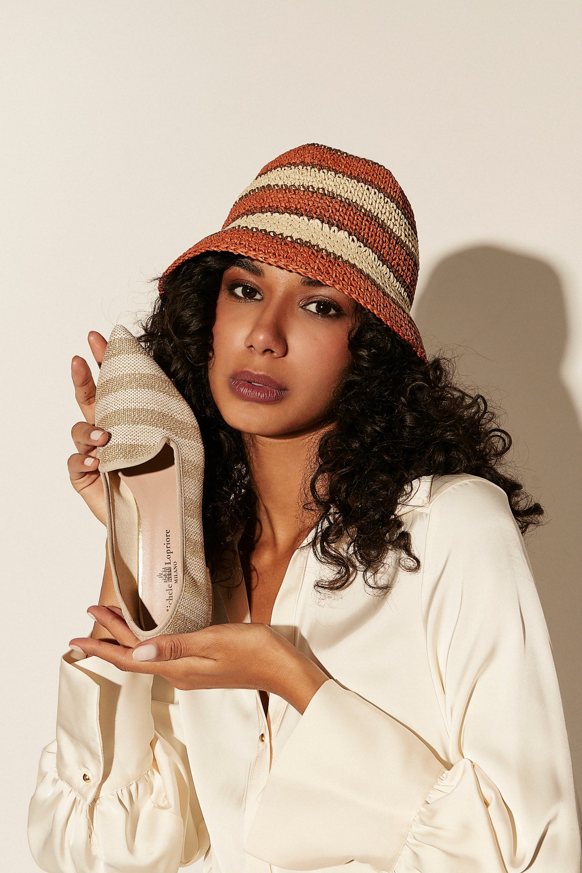 Rafia Beige Stripes