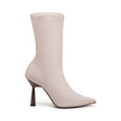 Selena Elastic Ankle Bootie — Beige Elastic Leather | Made in Italy · Michele Lopriore