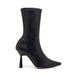 Selena Elastic Ankle Bootie — Black Elastic Leather | Michele Lopriore