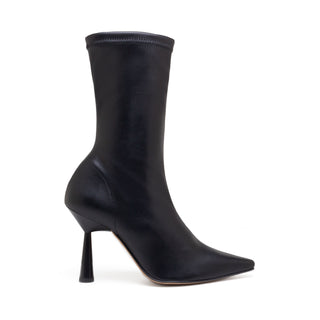 Selena Elastic Ankle Bootie — Black Elastic Leather | Michele Lopriore