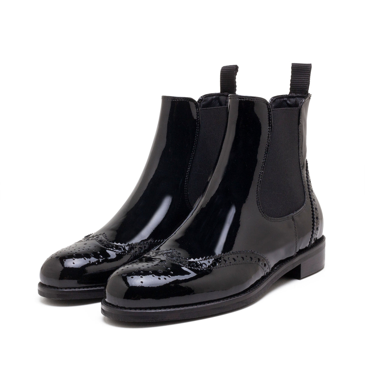 black patent leather