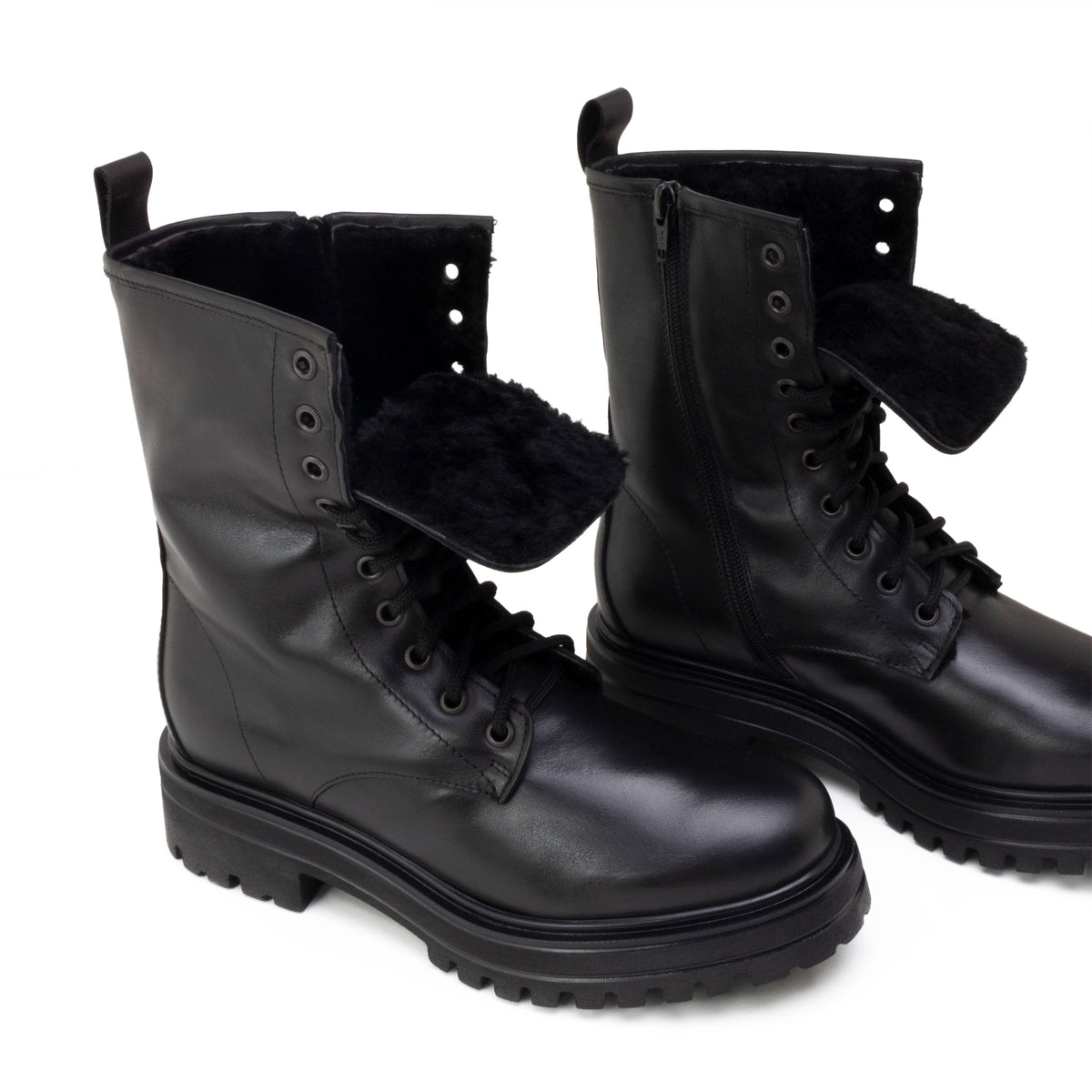 black leather
