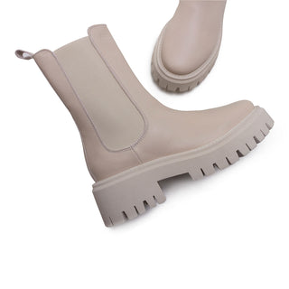 London Chelsea Boot — Greige Leather | Made in Italy · Michele Lopriore